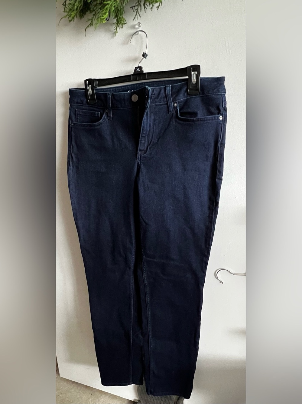 Calvin Klein Women's Straight Leg Jeans in Dark Navy